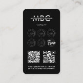 Carte De Visite Gamme d'artistes de maquillage noir rose Lash Tech (Dos)