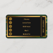 Carte De Visite Gamme de Texture Verte Luxe Linen (Dos)