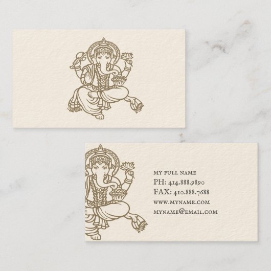 Carte de visite Ganesh (Devant / Derrière)