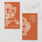 Carte De Visite Ganesh Hindu Dieu Yoga Ou Instructeur De Méditatio (Devant / Derrière)