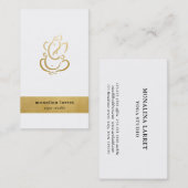 Carte De Visite Ganesh | Studio de Yoga Ganapati Indian God (Devant / Derrière)