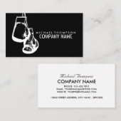 Carte De Visite Gants de boxe noir et blanc, Boxer, Entraîneur de  (Devant / Derrière)