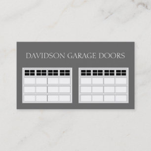Carte De Visite Garage Door Company/blanc classique