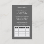 Carte De Visite Garage Door Company/blanc classique (Dos)