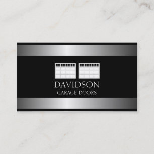 Carte De Visite Garage Door Company Metallic Metal