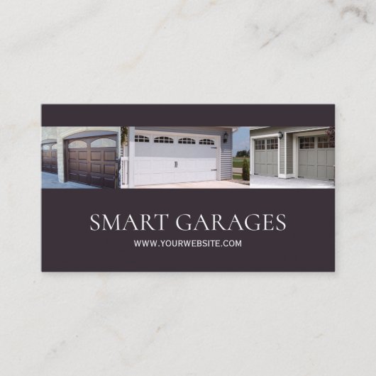 Carte De Visite Garage Doors Installation & Services Business Card (Devant)
