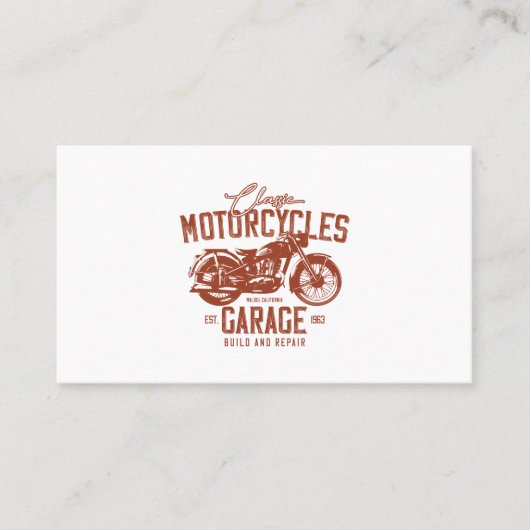Carte De Visite garage motocycliste (Devant)