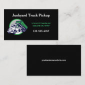 Carte De Visite Garbage Junkyard Pickup Guy caricature (Devant / Derrière)
