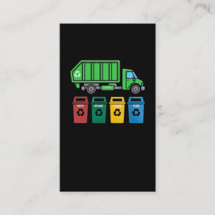 Carte De Visite Garbage Truck Enfants Garçons Recyclage Camion