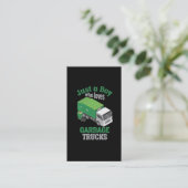 Carte De Visite Garbage Truck Loving Boy Toddler Cool Recyclage (Debout devant)