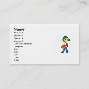 Carte De Visite Garçon avec sac à dos