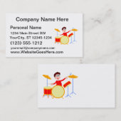 Carte De Visite Garçon de bande dessinée jouant les bords (Devant / Derrière)