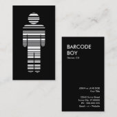 Carte De Visite garçon de code barres (Devant / Derrière)