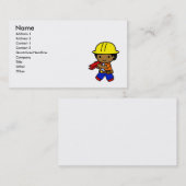 Carte De Visite Garçon de construction (Devant / Derrière)