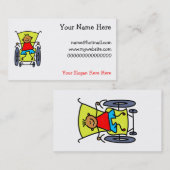 Carte De Visite Garçon handicapé (Devant / Derrière)