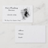 Carte De Visite GARÇON SUR LE POT : AFFAIRES de plombier : Art de (Devant / Derrière)