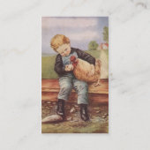 Carte De Visite Garçons Vintages et poulets (Dos)