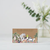 Carte De Visite Garde d'animaux au palmier (Debout devant)