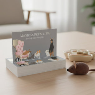 Carte De Visite Garde d'animaux Chien Chat Éducation Toilettage Ga