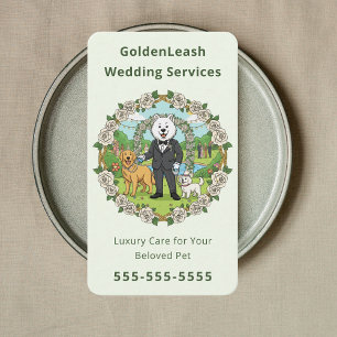 Carte De Visite Garde d'animaux de compagnie élégante pour mariage