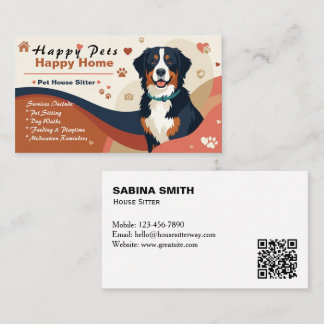 Carte De Visite Garde d'animaux de compagnie Garde de chien de mon