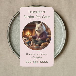 Carte De Visite Garde d'animaux de compagnie seniors professionnel