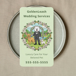 Carte De Visite Garde d'animaux de luxe pour mariage Garde de chie