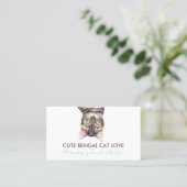 Carte De Visite Garde d'animaux drôle Chat Bengalí (Debout devant)