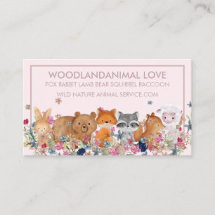 Carte De Visite Garde d'animaux FOX LAPIN AGNEAU OURS ÉCUREUIL vét