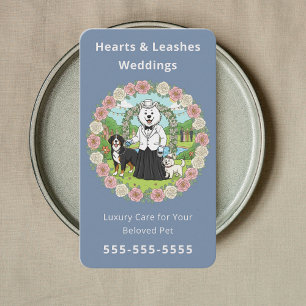 Carte De Visite Garde d'animaux le jour du mariage Gestionnaire de