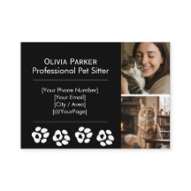 Garde d'animaux professionnelle noire et promeneur