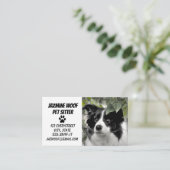 Carte De Visite Garde d'animaux Promeneur de chien (Debout devant)