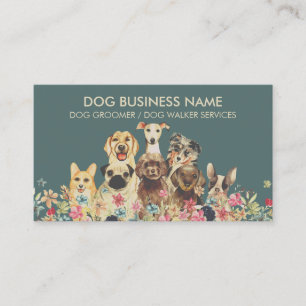 Carte De Visite Garde d'animaux Promeneur de chien garde d'animaux