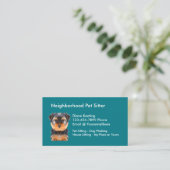 Carte De Visite Garde d'animaux simple (Debout devant)