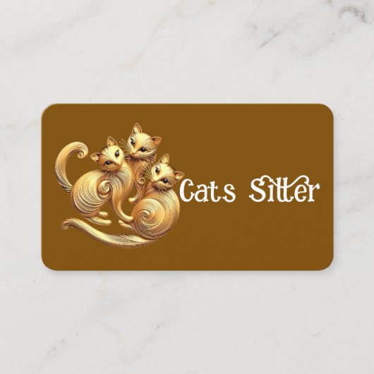 Carte De Visite Garde de chat (Devant)