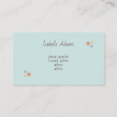 Carte De Visite Garde de chats personnalisée (Dos)