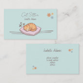 Carte De Visite Garde de chats personnalisée (Devant / Derrière)