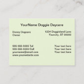 Carte De Visite Garde de chienchien/marcheur de chien (Dos)