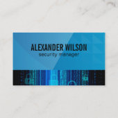 Carte De Visite Garde de sécurité | Code Cyber | Technologie (Dos)