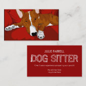 Carte De Visite Garde d'enfants anglaise paresseuse d'animal (Devant / Derrière)