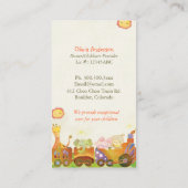 Carte De Visite Garde d'enfants BabySitter (Dos)