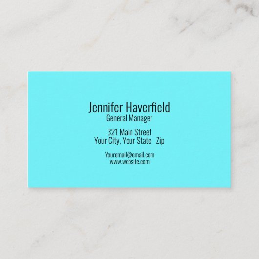 Carte De Visite Garde d'enfants bleu aquarelle (Dos)