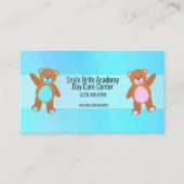 Carte De Visite Garde d'enfants bleu aquarelle (Devant)