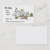 Carte De Visite Garde d'enfants d'animal familier (Devant / Derrière)