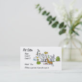 Carte De Visite Garde d'enfants d'animal familier (Debout devant)