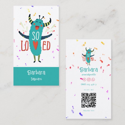 Carte De Visite Garde d'enfants Garde d'enfants Garde d'enfants Ga (Devant / Derrière)