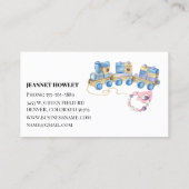Carte De Visite Garde d'enfants Jouets Boho Aquarelle (Dos)