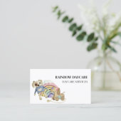 Carte De Visite Garde d'enfants Jouets Boho Aquarelle (Debout devant)