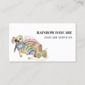 Carte De Visite Garde d'enfants Jouets Boho Aquarelle (Devant)