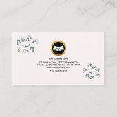 Carte De Visite Garde d'enfants mignonne simple simple d'animal (Dos)